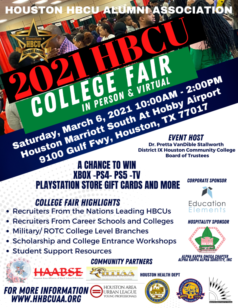 2021 Annual HBCU College Fair (**Updated Location**) Houston HBCU