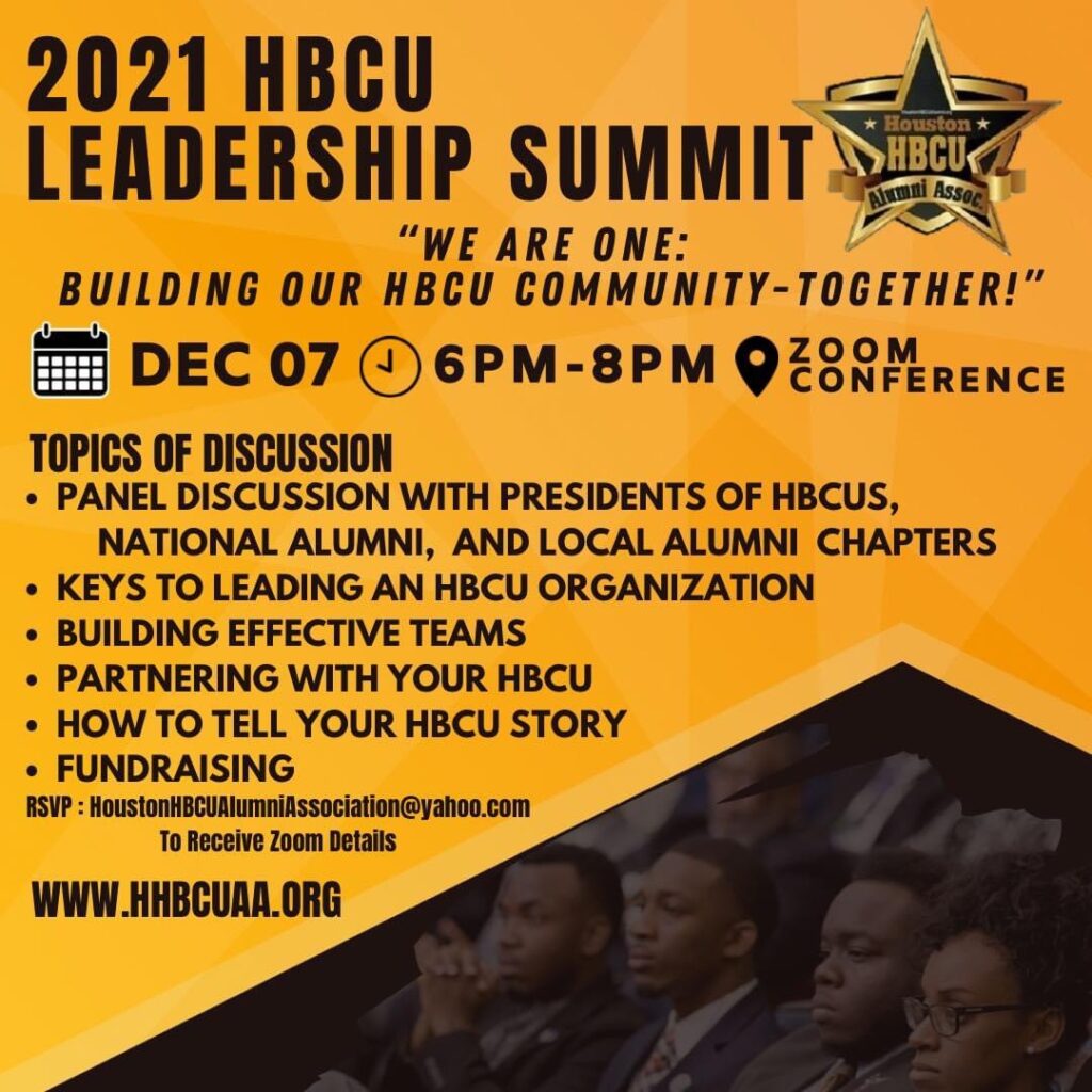 2021 HBCU Leadership Summit Houston HBCU Alumni Association